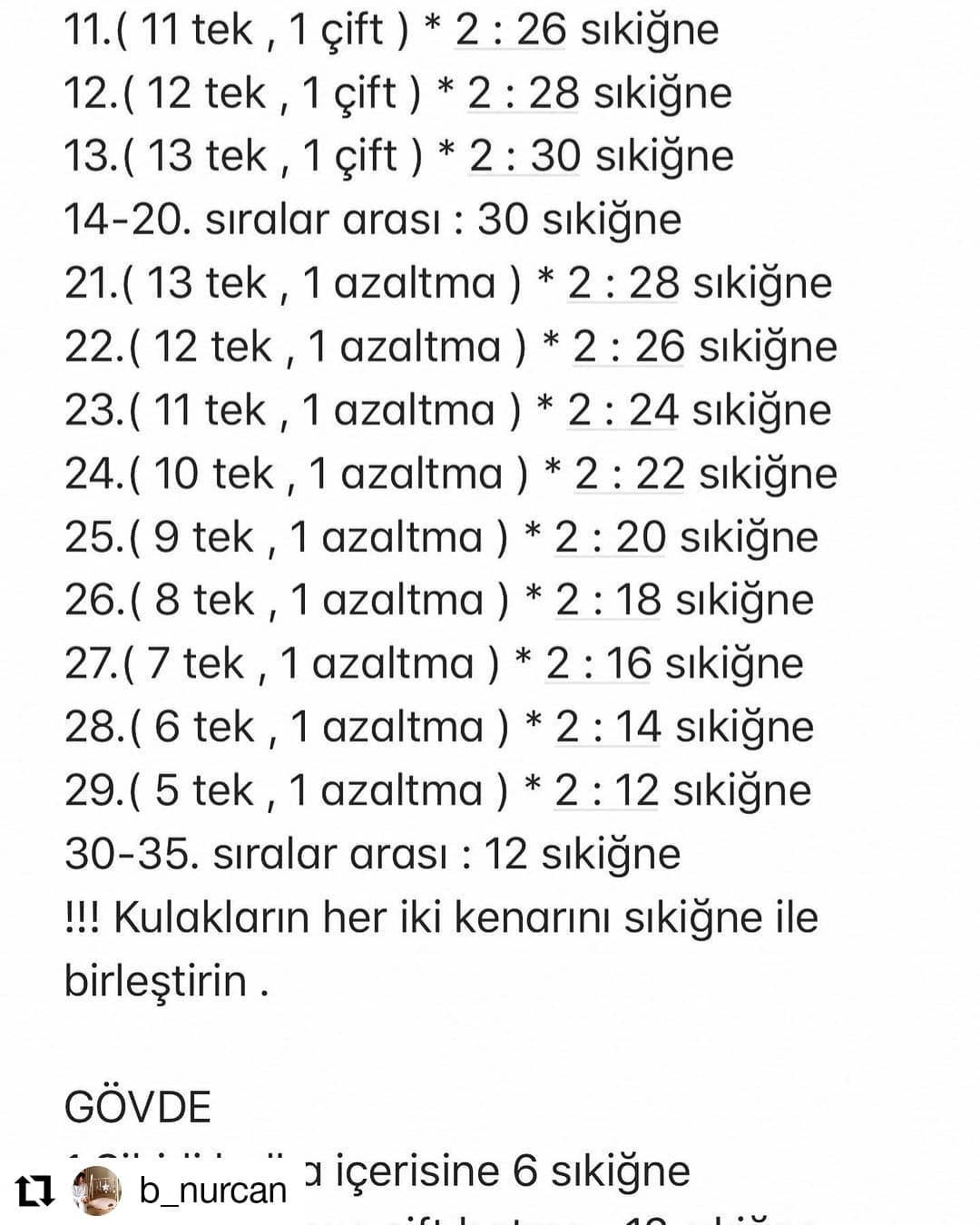 kabarık tavşan örgü modeli