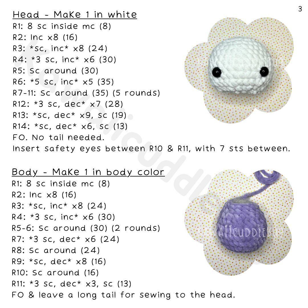 kawaii mouse free amigurumi pattern