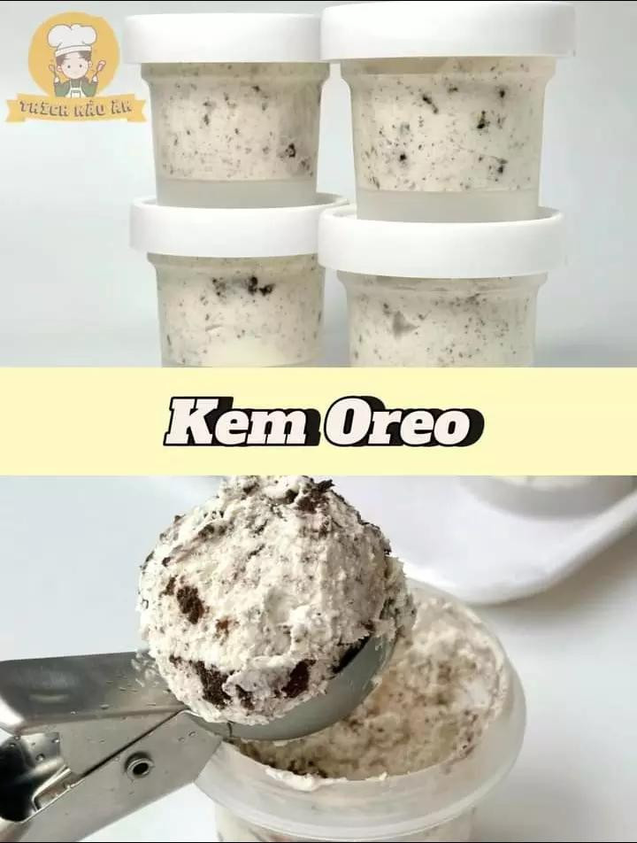 kem dâu, kem oreo, kem việt quất hoa hồng,