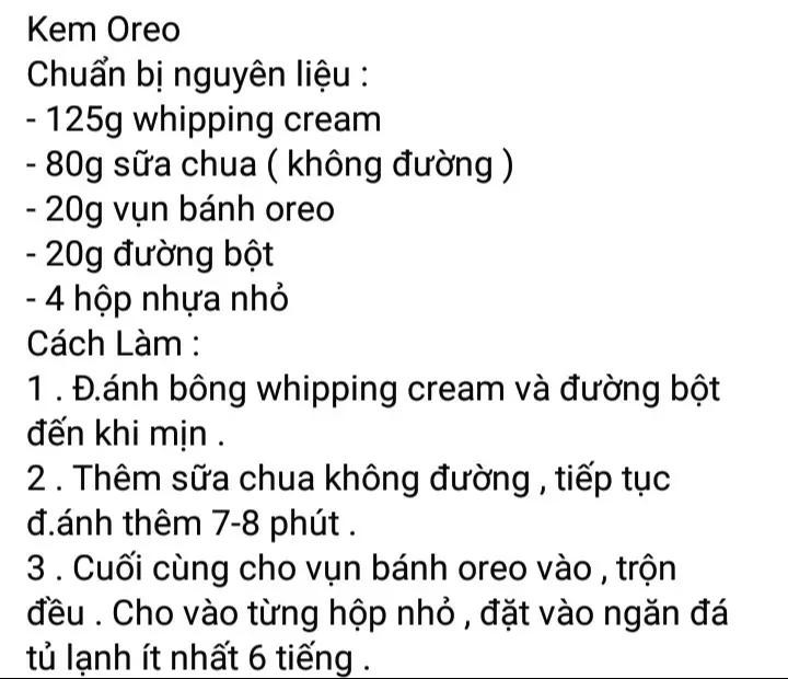 kem dâu, kem oreo, kem việt quất hoa hồng,