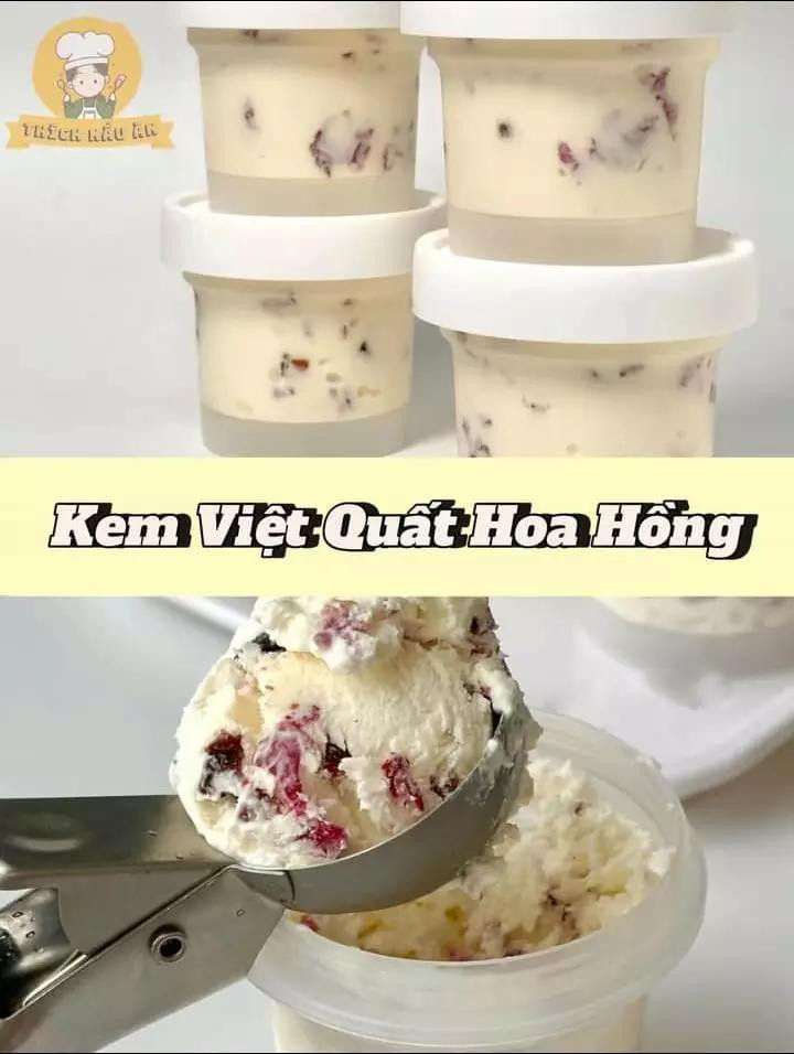 kem dâu, kem oreo, kem việt quất hoa hồng,