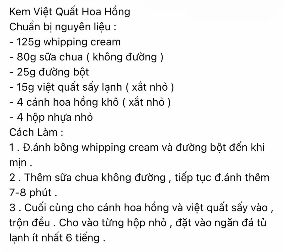 kem việt quất hoa hồng siêu ngon tại nhà.