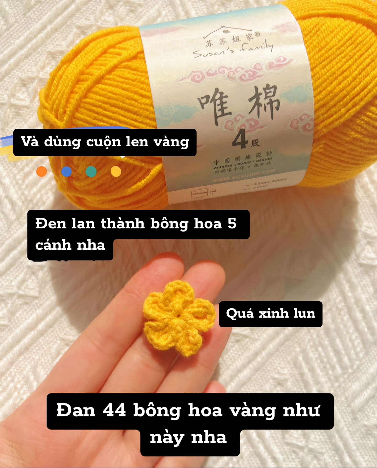 Làm chuông gió bằng len