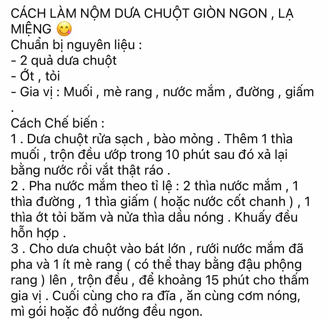 làm nộm dưa chuột giòn ngon lạ miệng