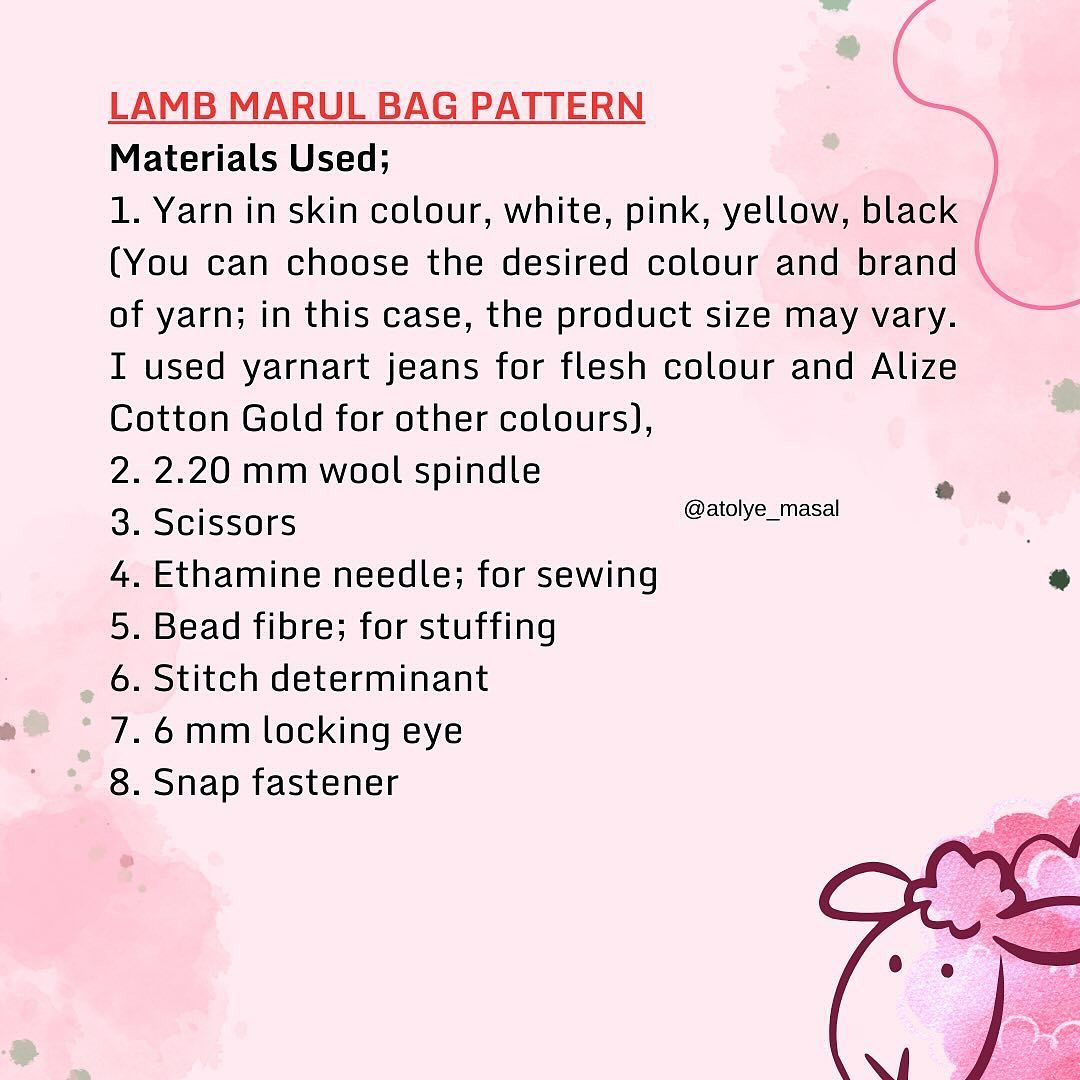 lamb marul bag pattern