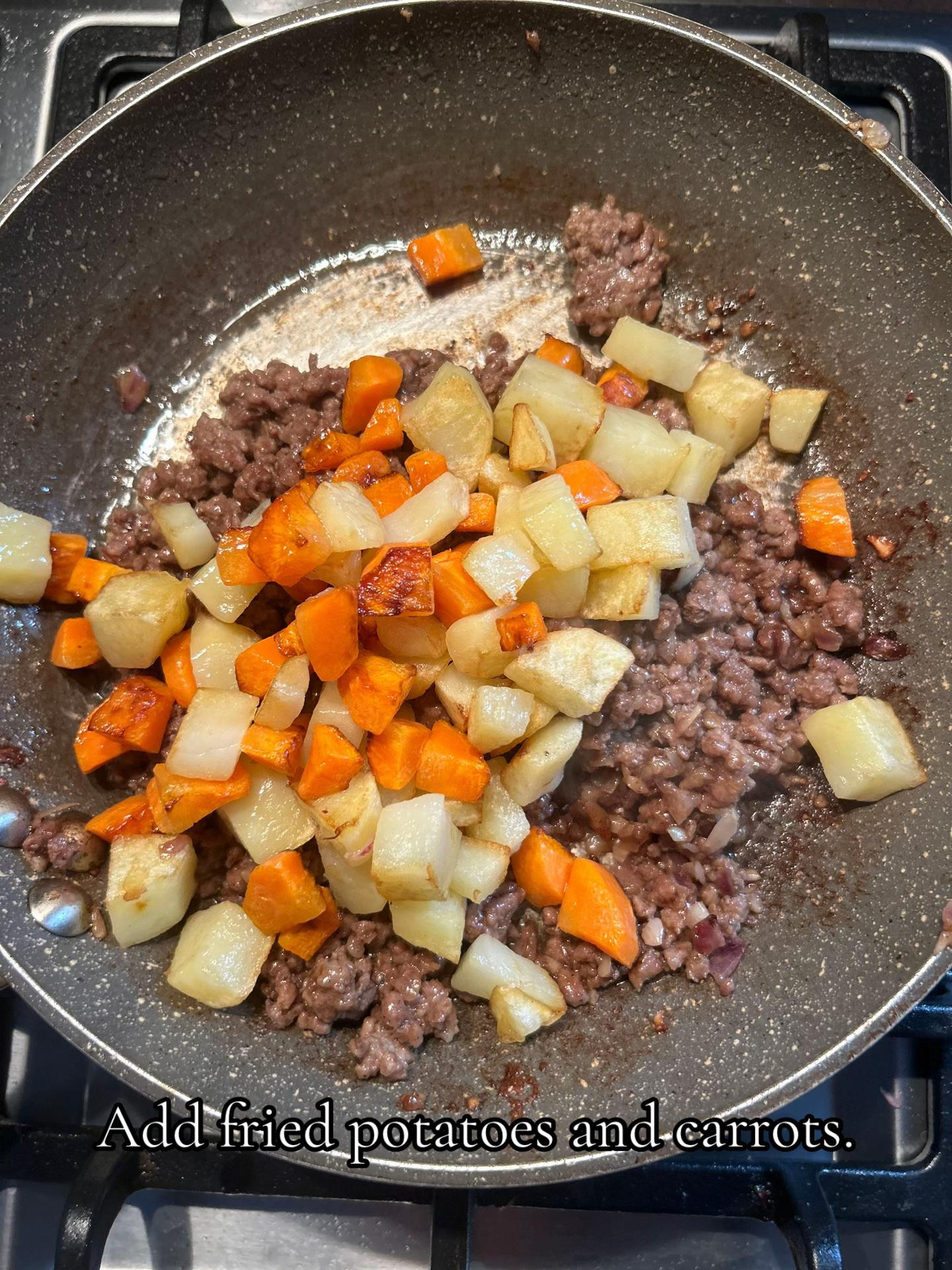 let's cook giniling with potatoes & carrots