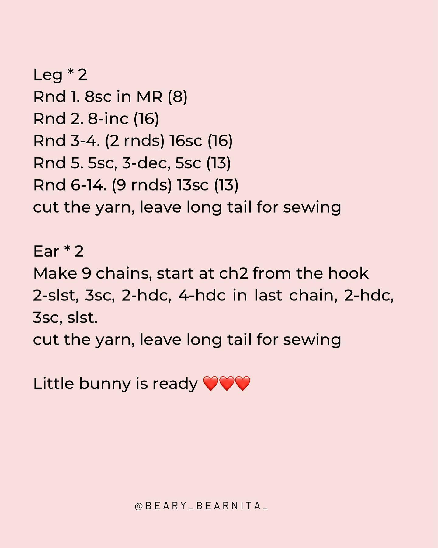 little brown bunny free pattern