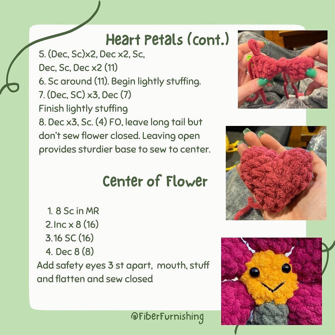 love me lots flower free crochet pattern