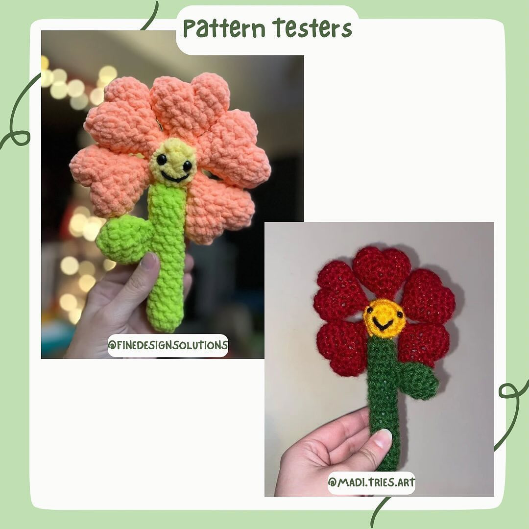 love me lots flower free crochet pattern