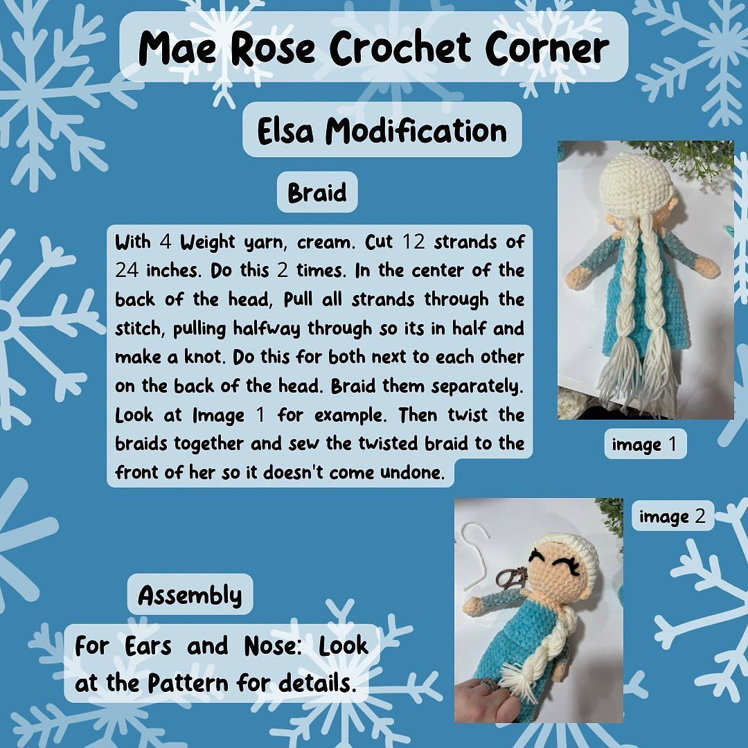 mae rose crochet corner elsa modification