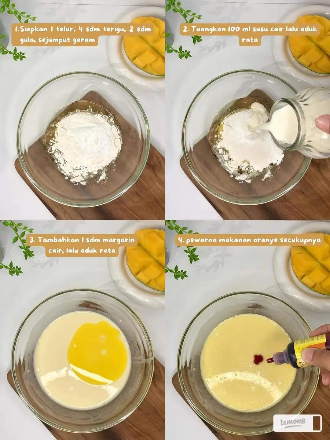 mango pancake resep viral