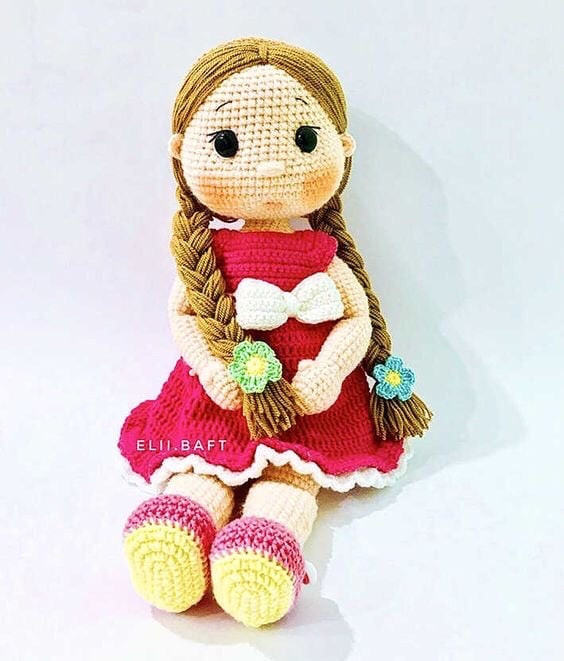 mẫu móc búp bê amigurumi miễn phí.