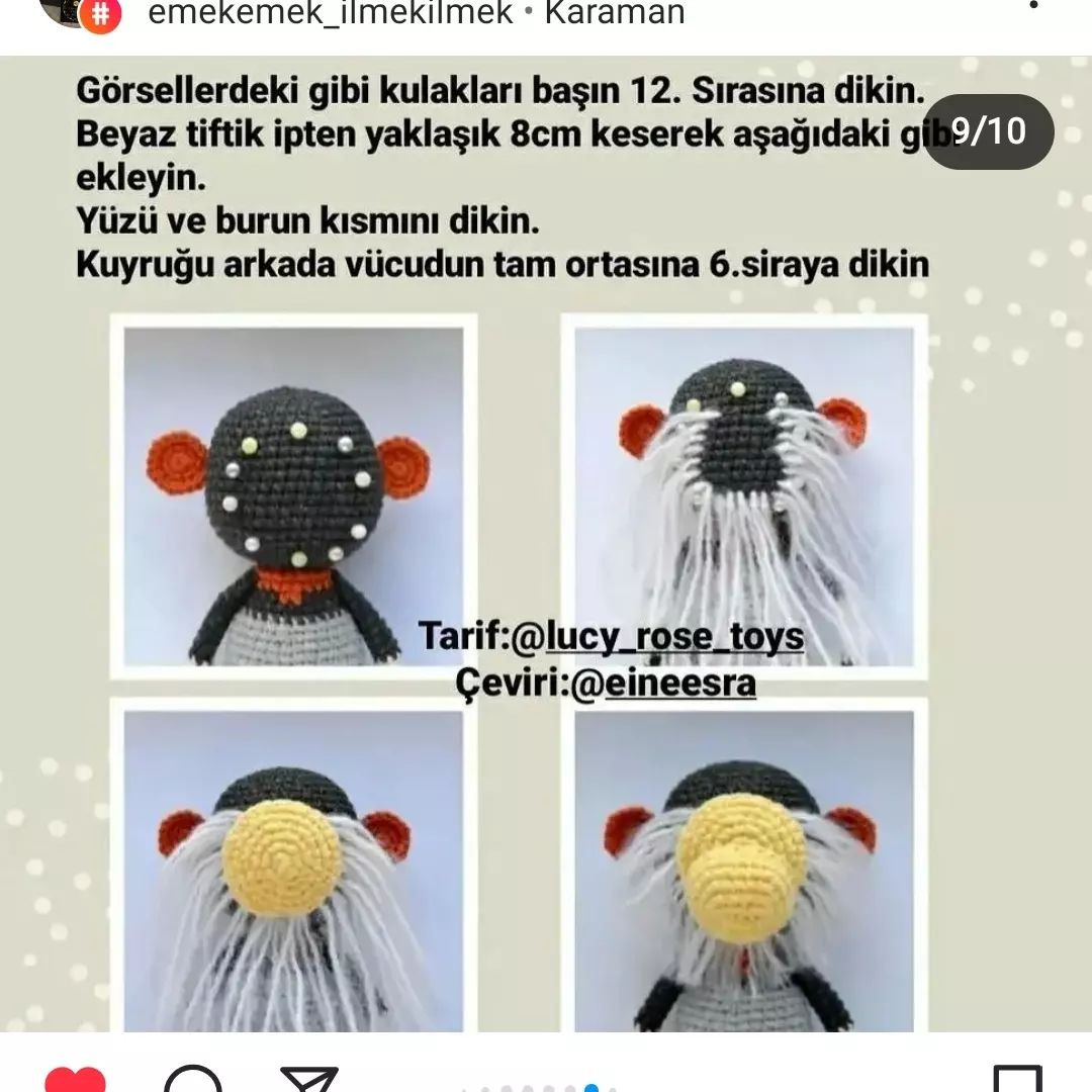 maymun tığ işi desen