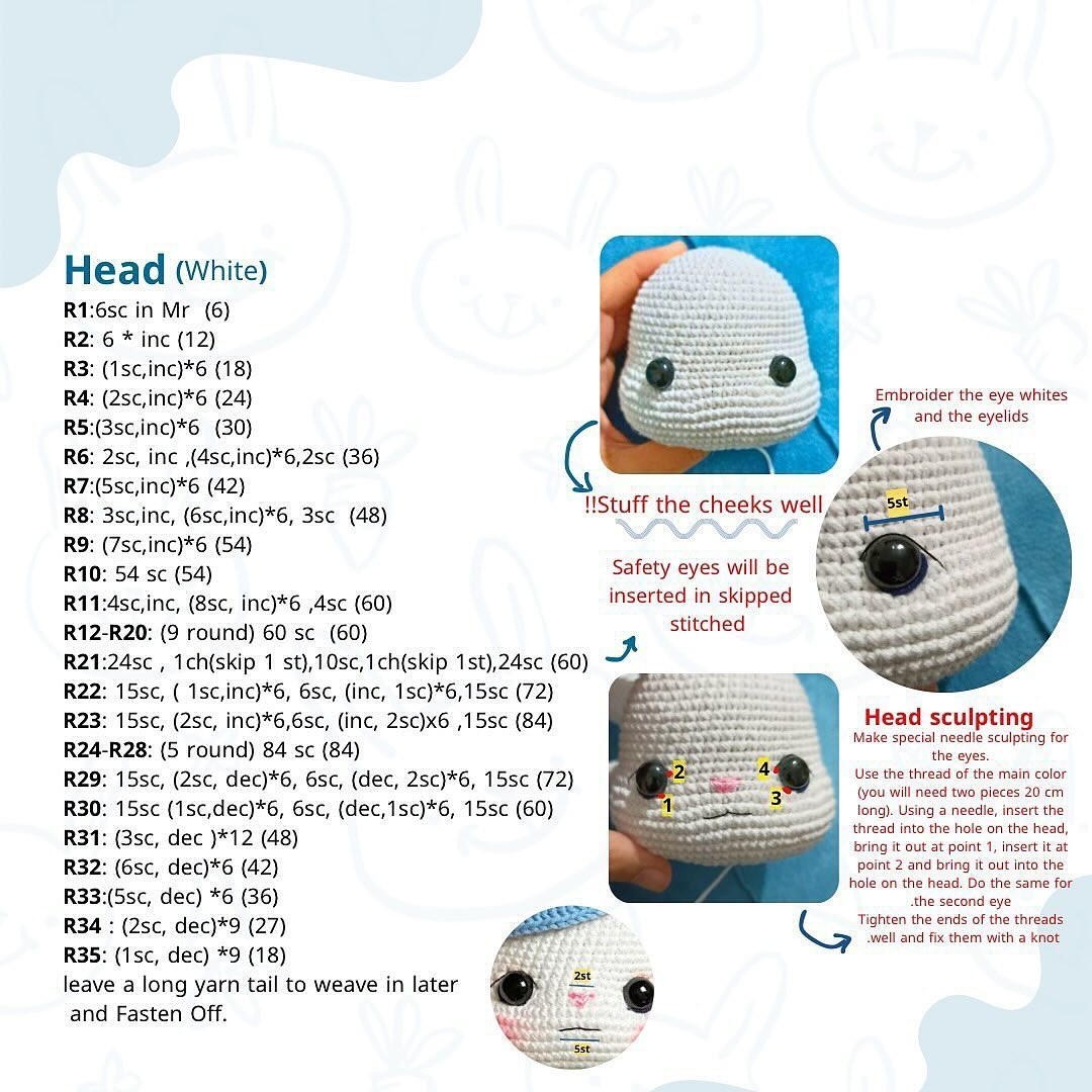 memo bunny english free pattern