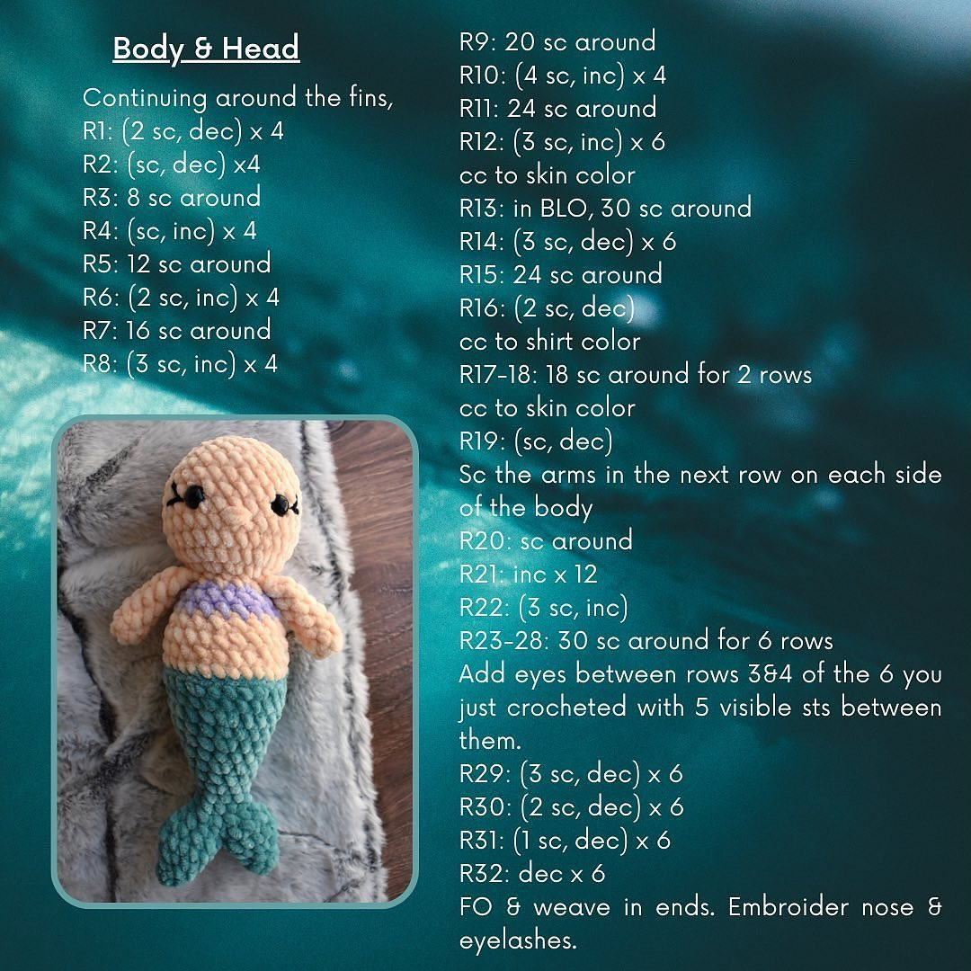 mermaid crochet pattern