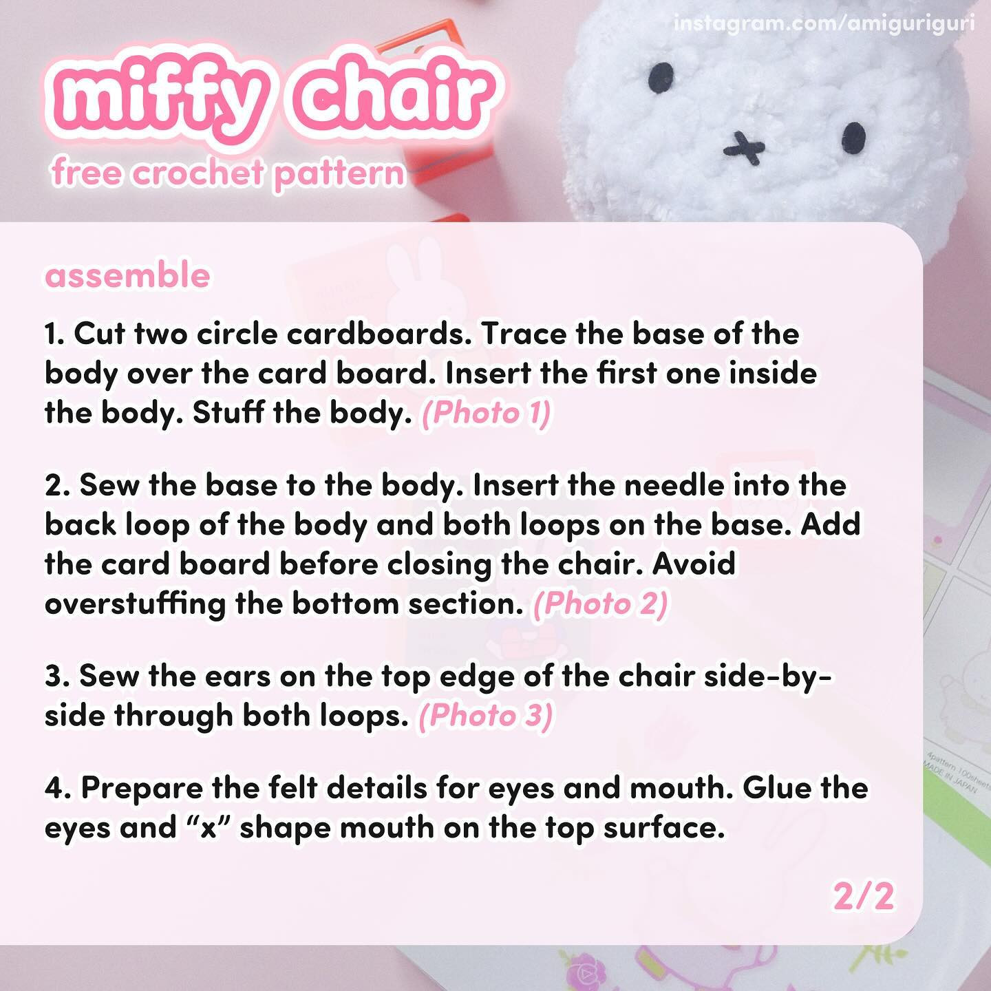 Miffy Chair - Free Crochet Pattern