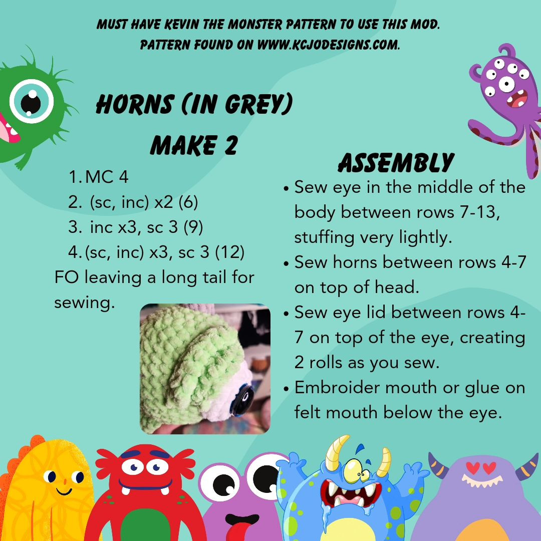 mike wazowski mod crochet pattern