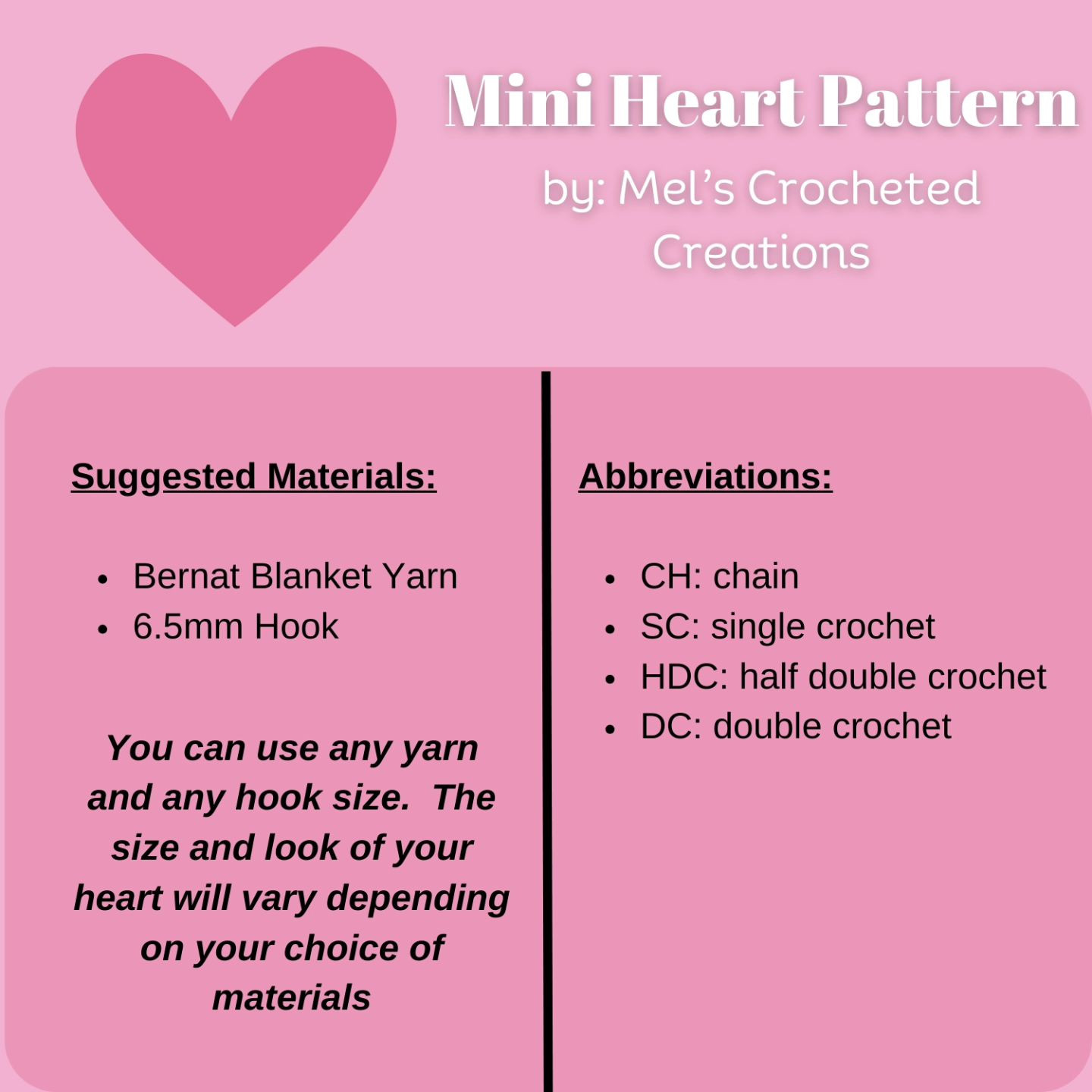 mini heart pattern