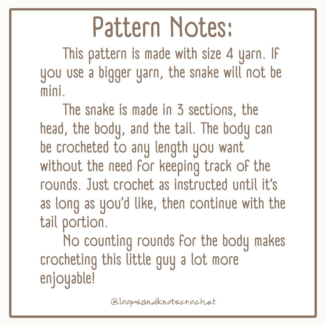 mini snake pattern