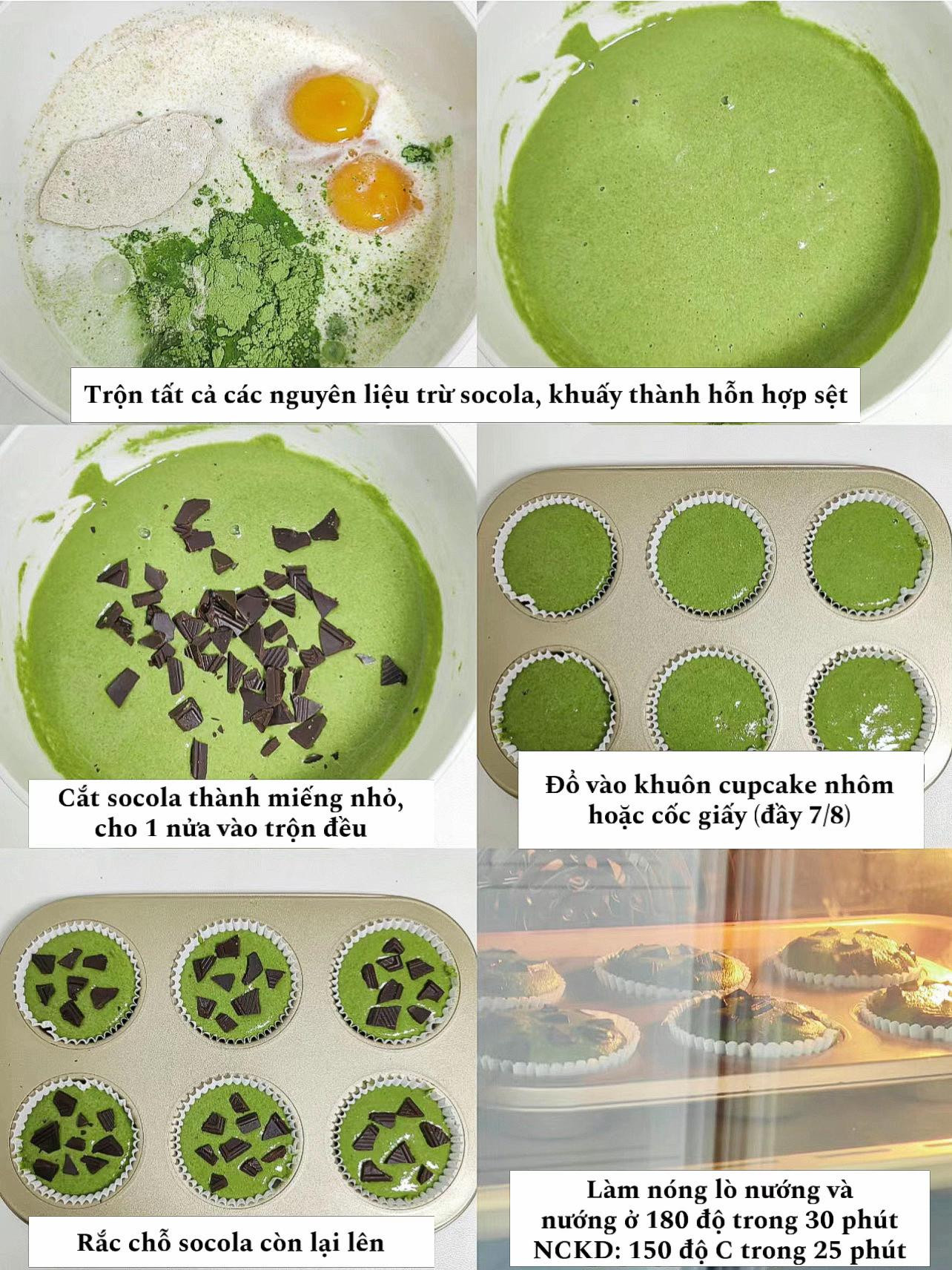 muffi cupcake matcha socola