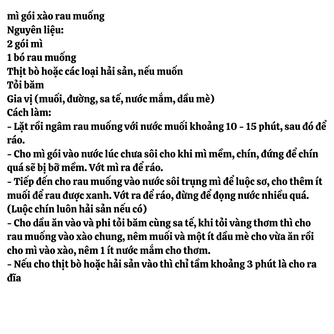 Nấm xào thập cẩm đậm đà đưa cơm, cá hú nấu măng chua, sườn xào chua ngọt theo công thức đơn giản, mì gói xào rau muốn.