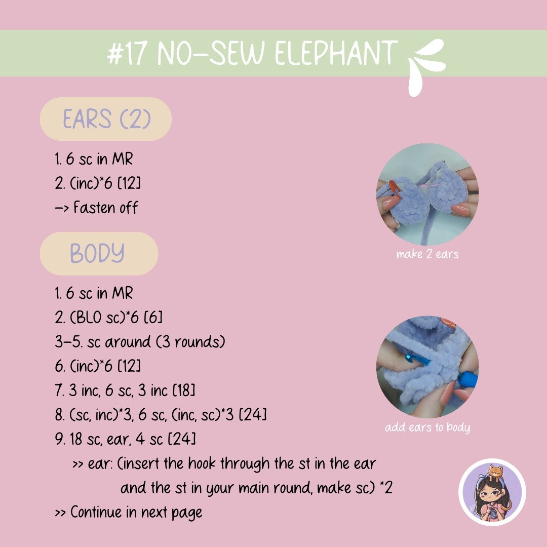 no sew elephant