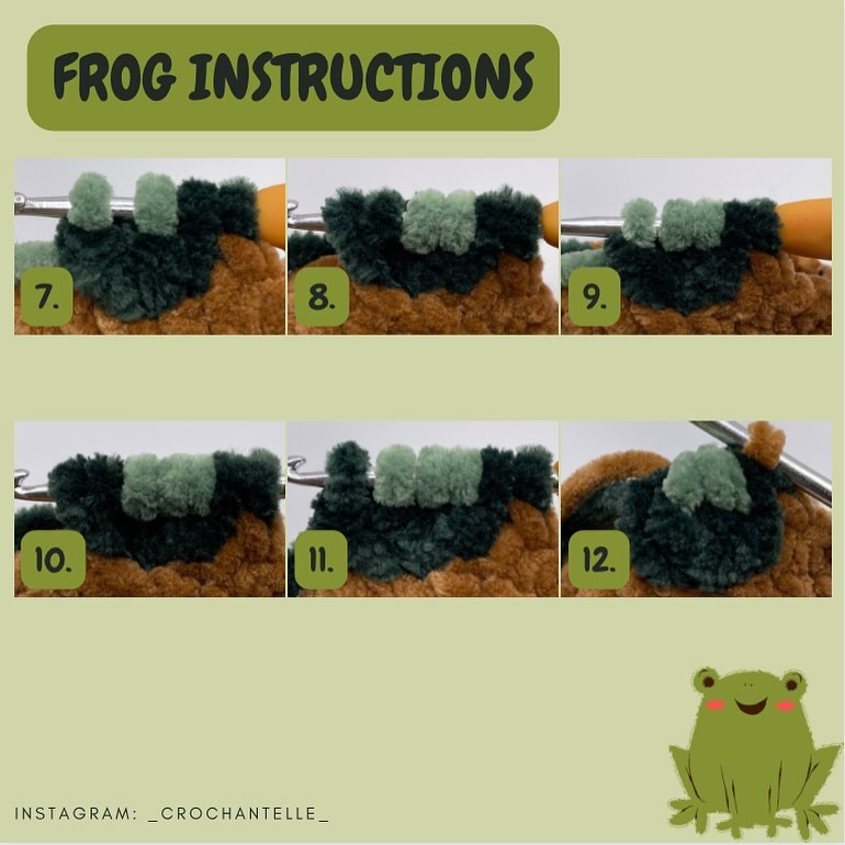 no sew frogs in a log free crochet pattern! 🐸 🪵