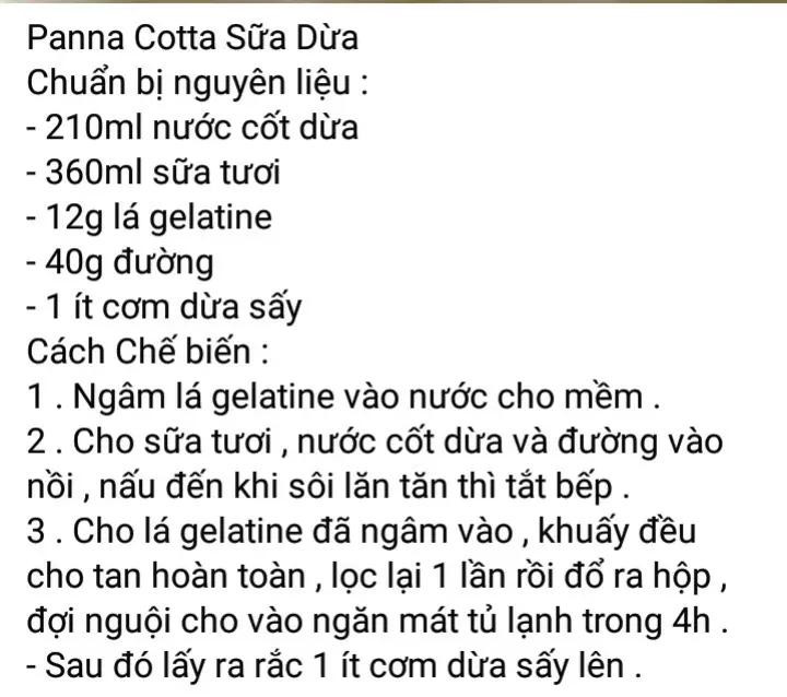 panna cotta lá dứa, panna cotta xoài, panna cotta sữa dừa, panna cotta dâu, panna cotta hoa đậu biếc