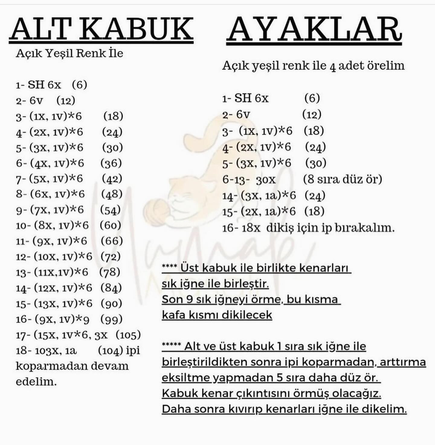 Papyonlu şapka takan kaplumbağa için tığ işi modeli