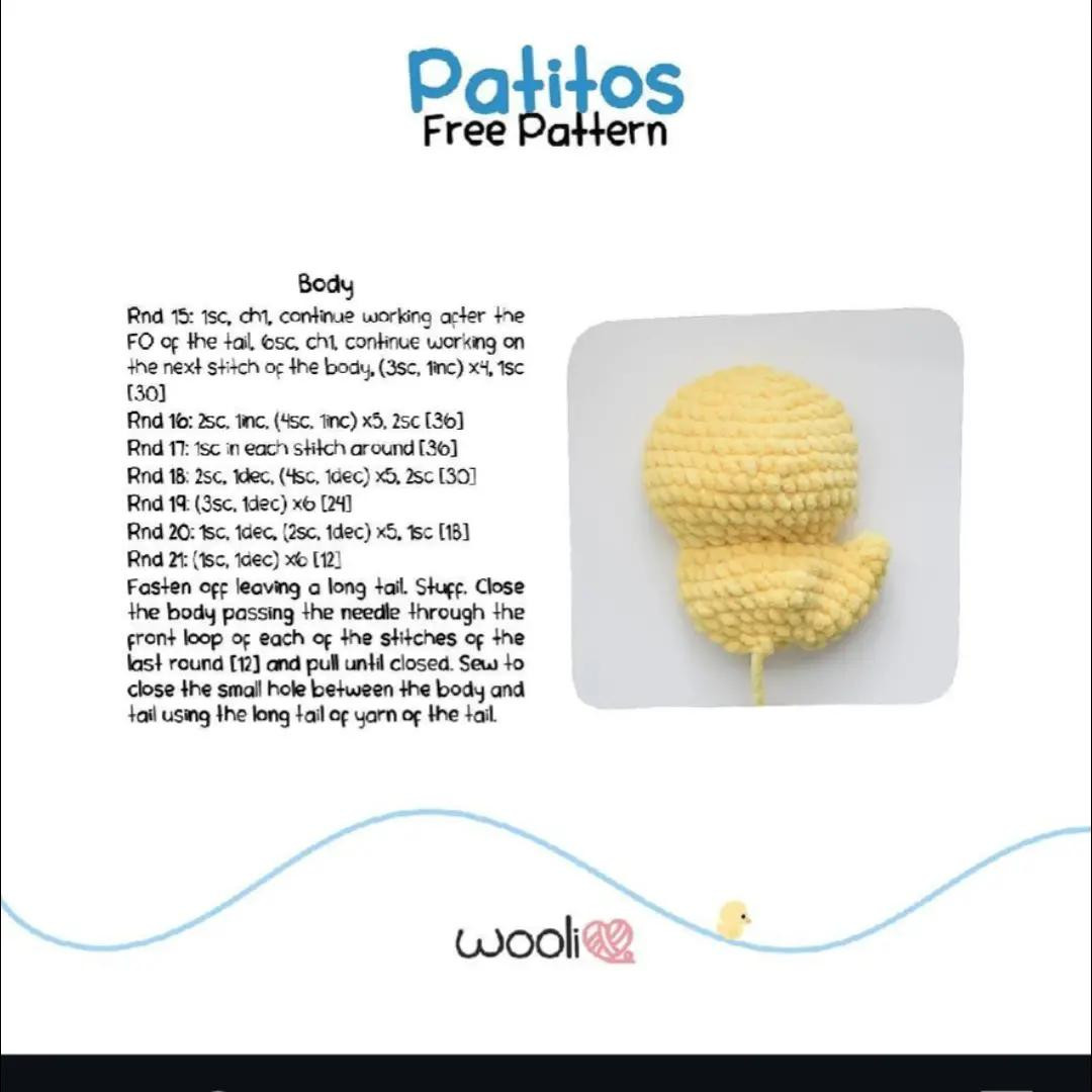 patitos free pattern duck