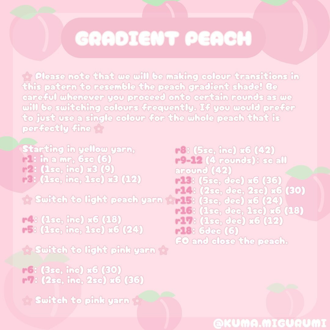 💭🍑 PEACHIEST PEACH 🍑 pattern