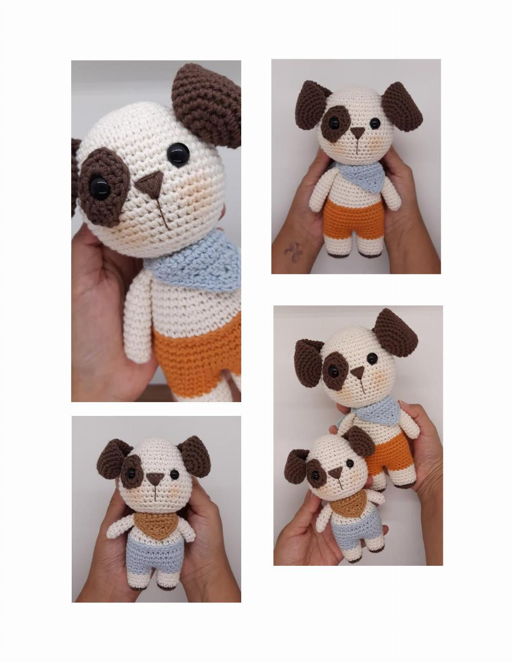 PERRITO Y MINI PERRITO (FAMILIA POMPÓN) Diseñado por Susana De Rivero/Amigurumi art crochet