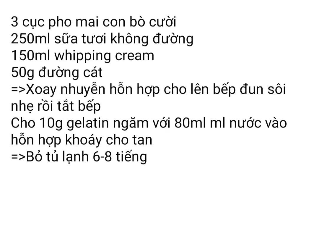 phần 1 công thức làm phô mai tảng bé thơm núng nính