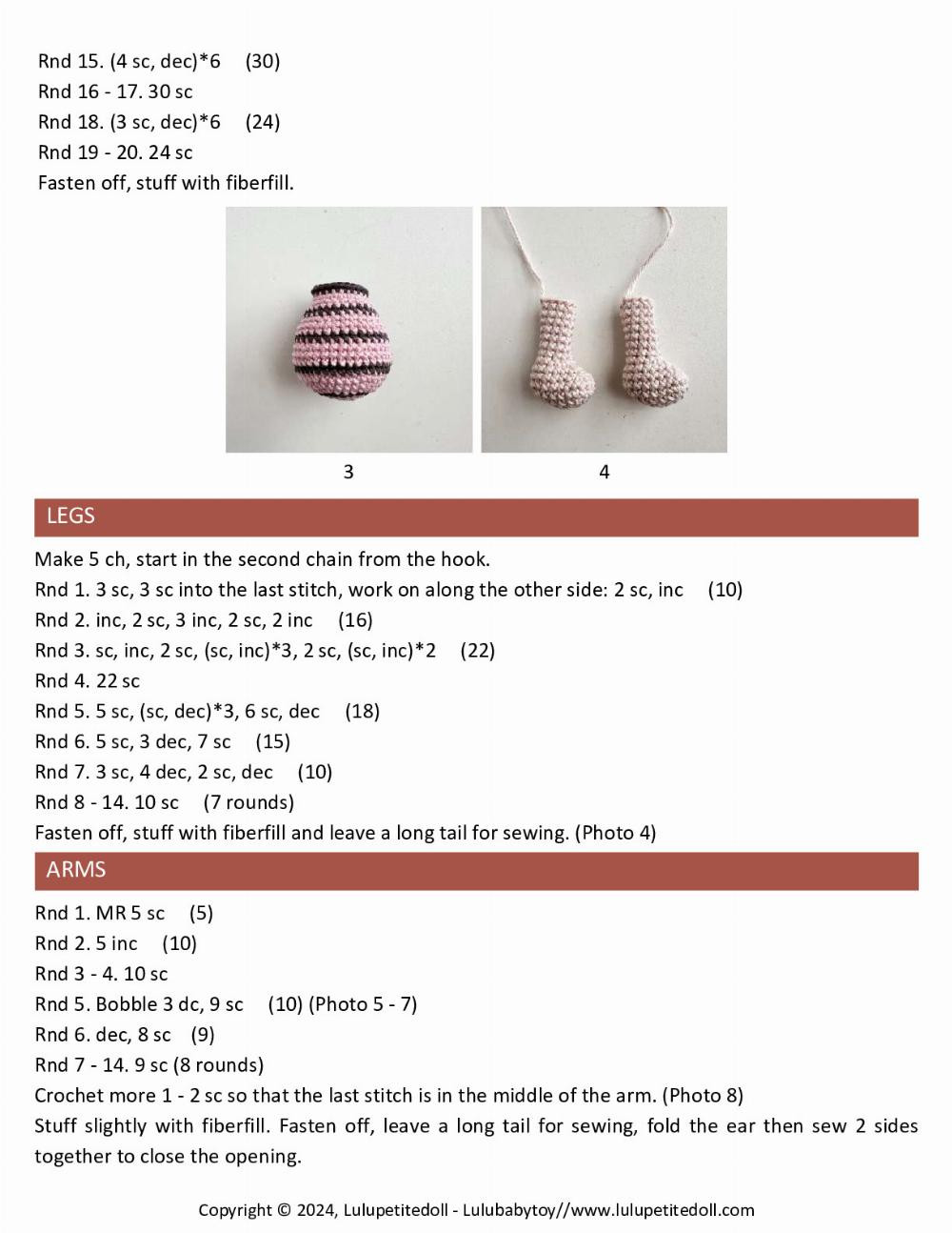 Piglet Rattle crochet pattern