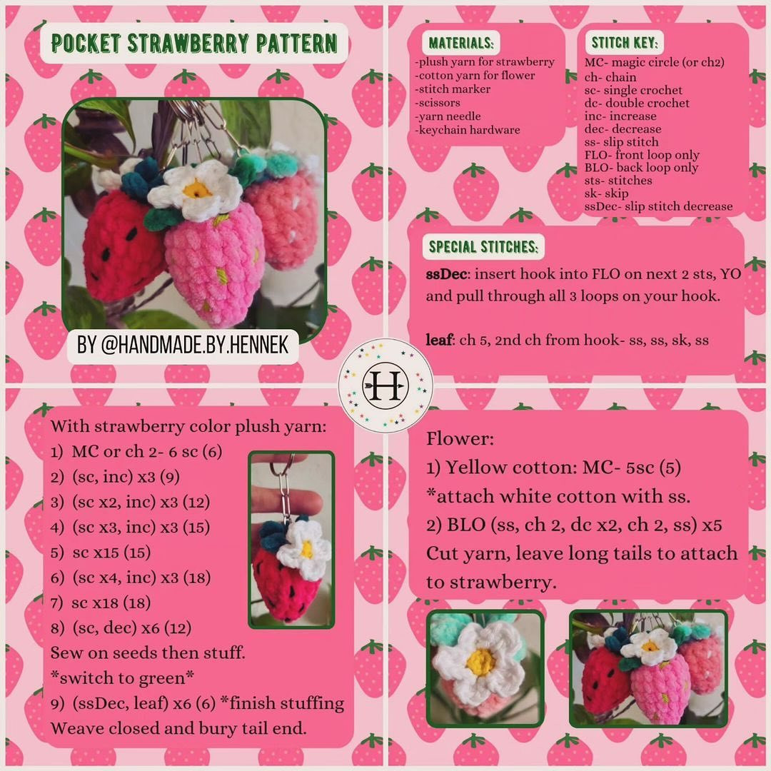 pocket strawberry pattern