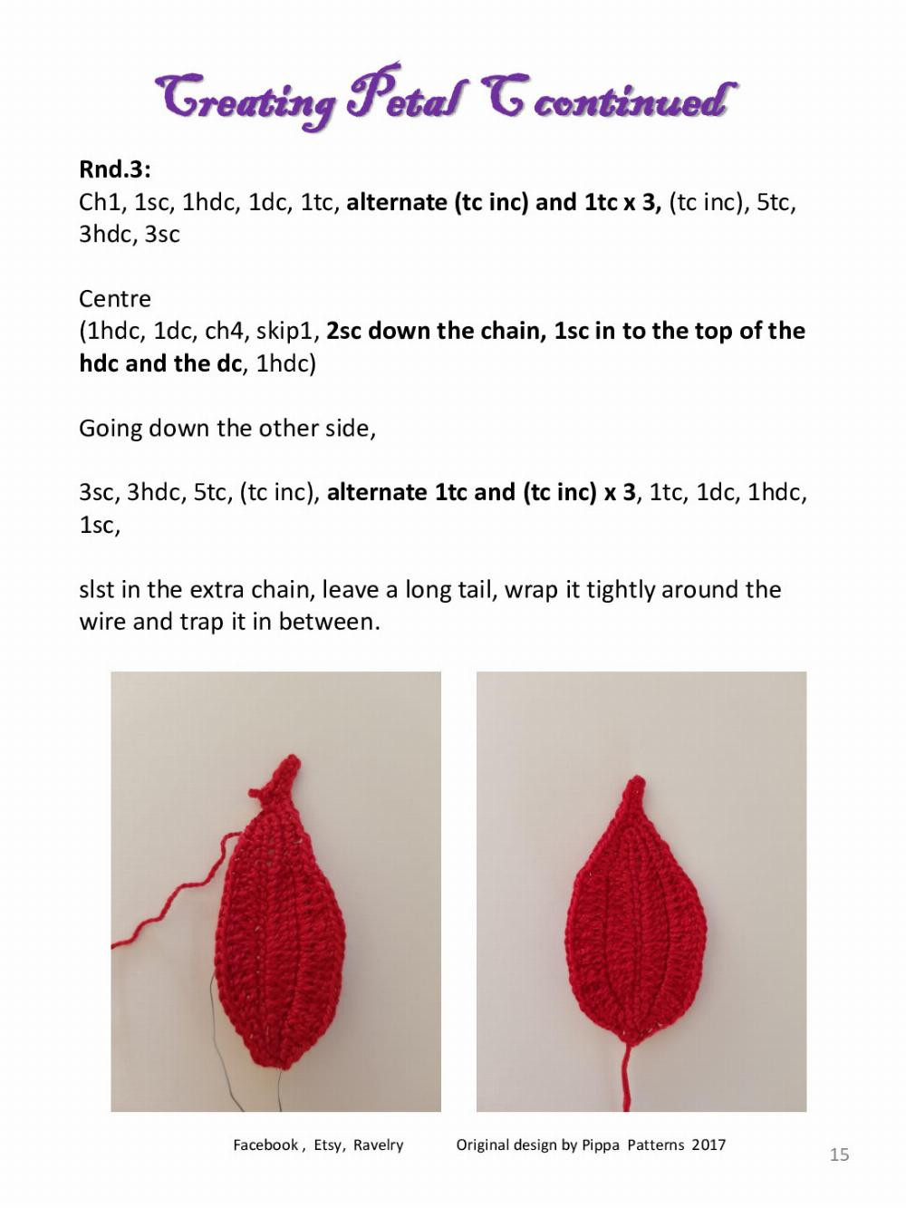 Poinsettia Pattern and instructions