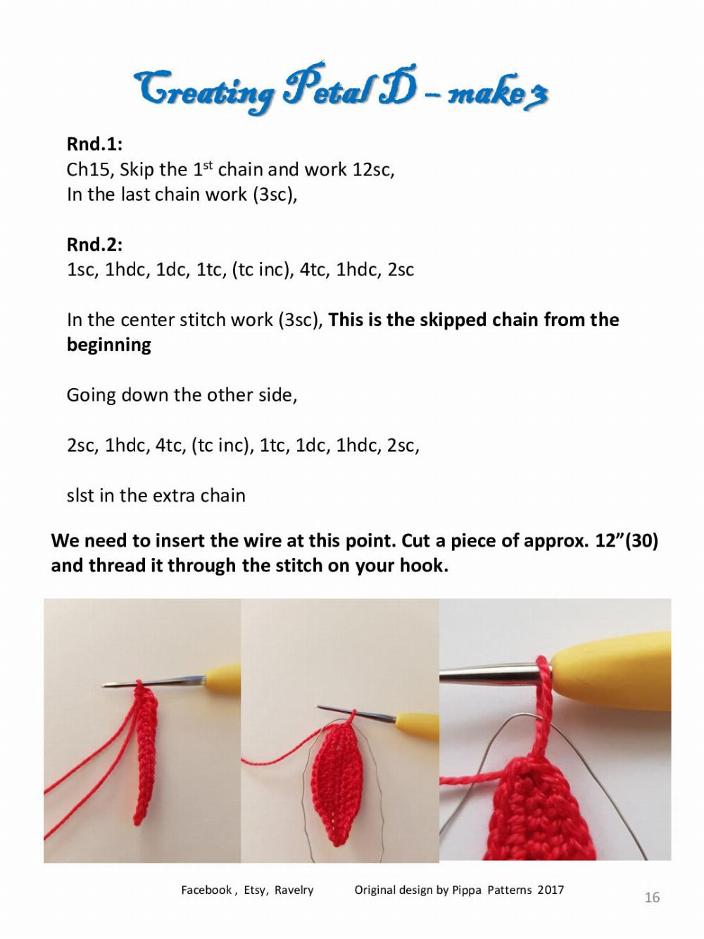 Poinsettia Pattern and instructions