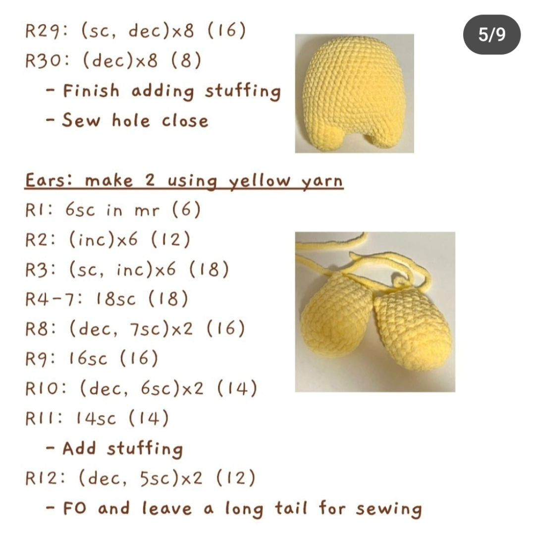 pompompurin crochet pattern