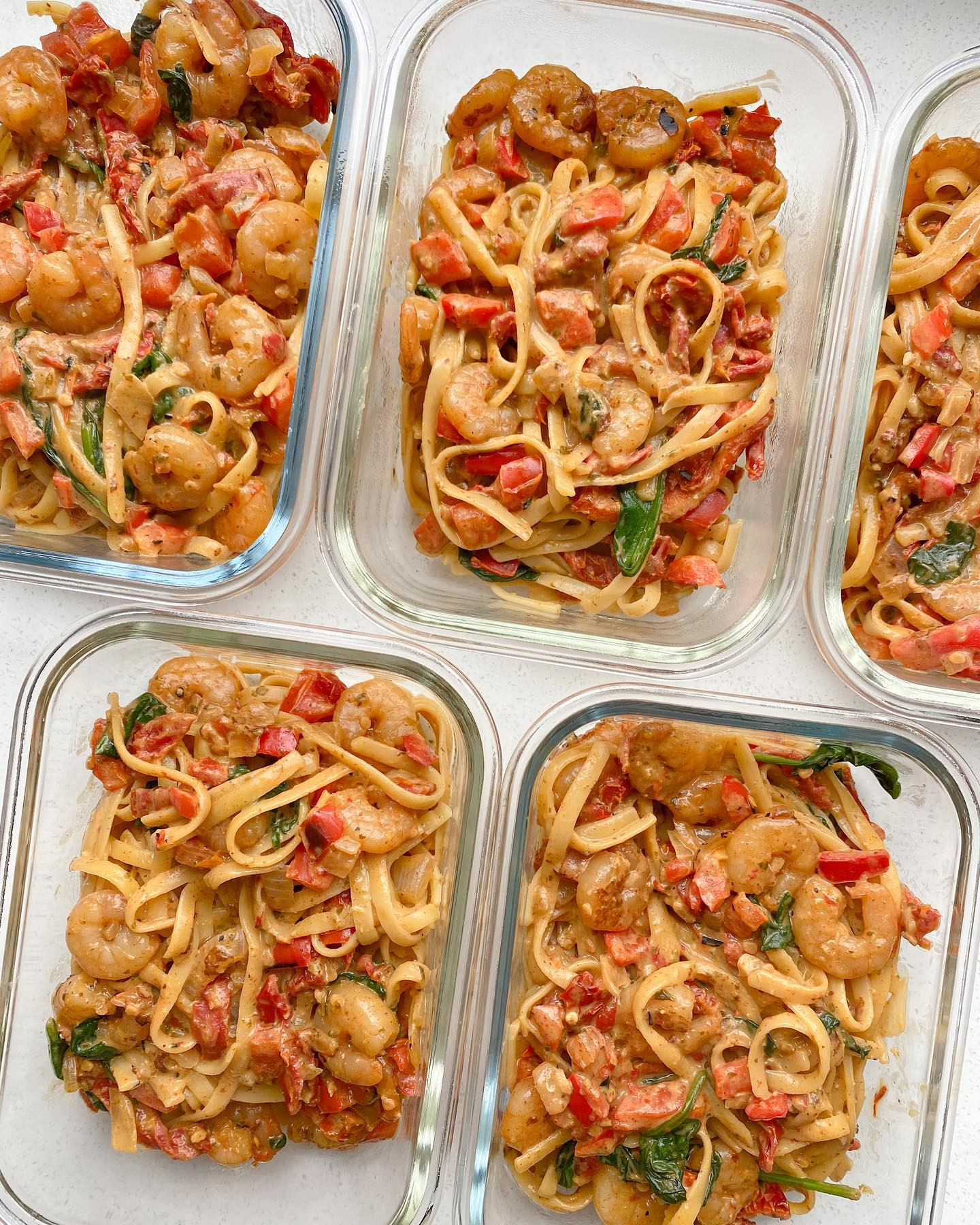 🍤 🍝 Prawn linguine meal prep 🍤 🍝