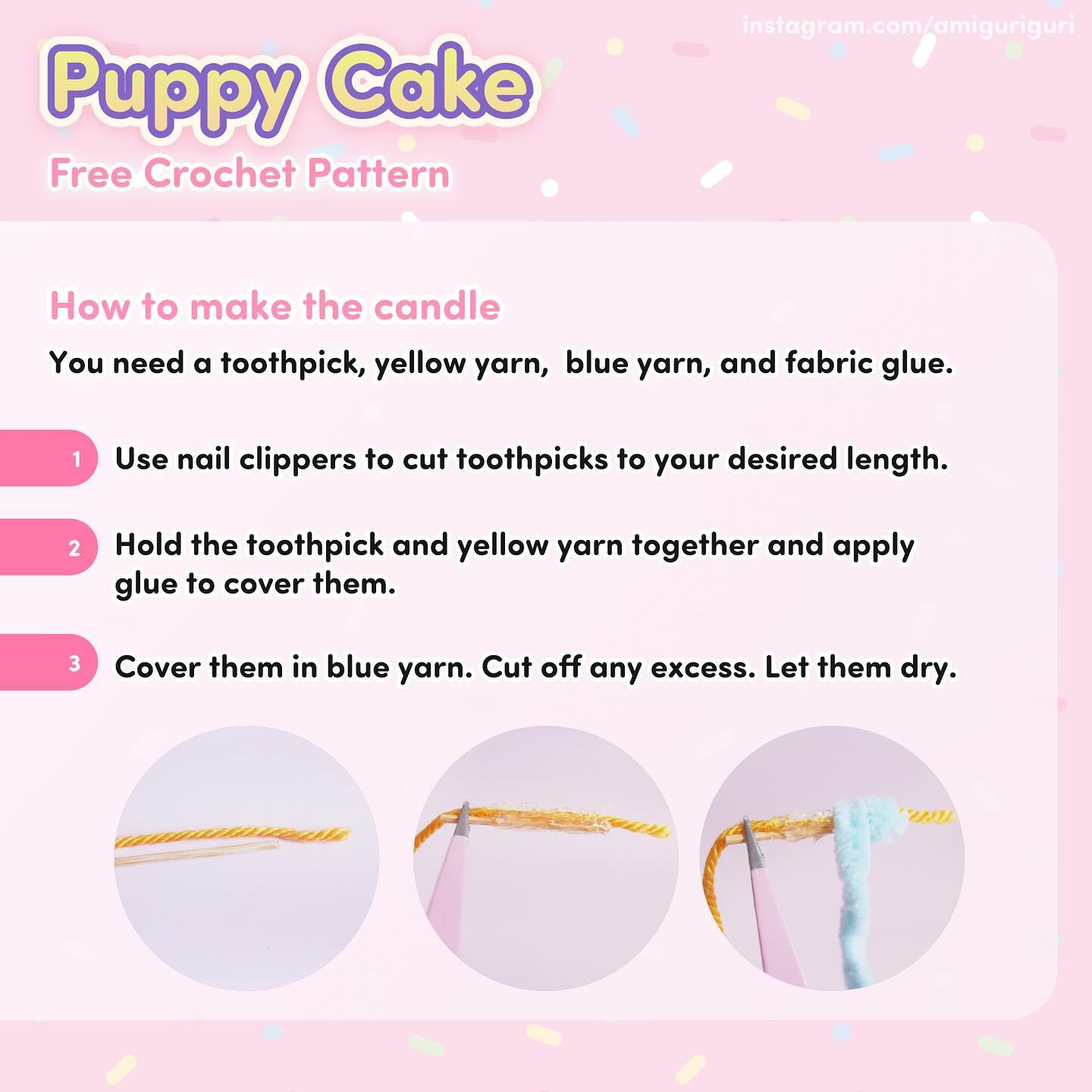 puppy cake free crochet pattern birthday cake