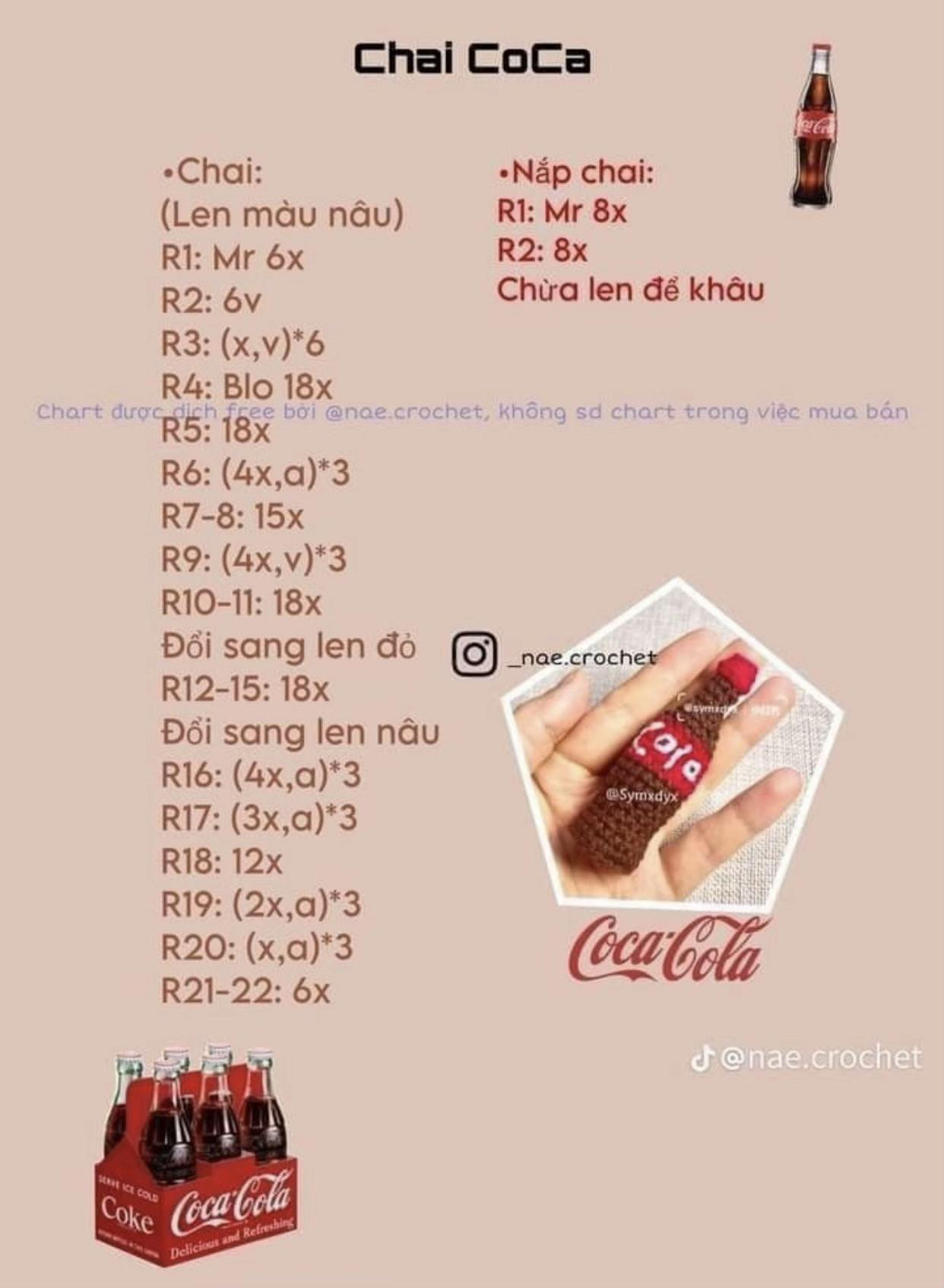 quả xoài, kẹp tóc quả ớt, chai coca, kem socola, môi, son môi.