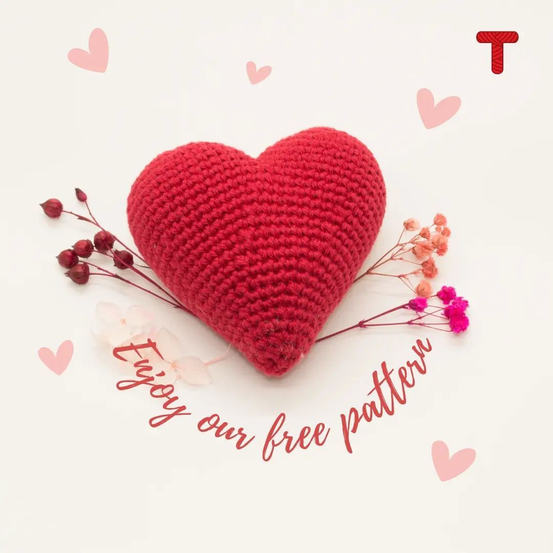 red heart amigurumi crochet pattern