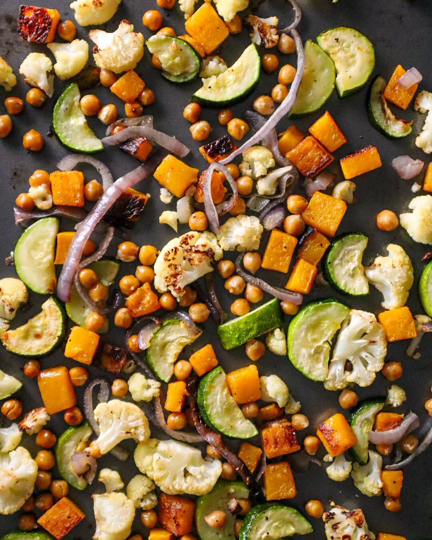 Roasted Vegetable Orzo Pasta Salad with Creamy Garlic Herb Dressing: