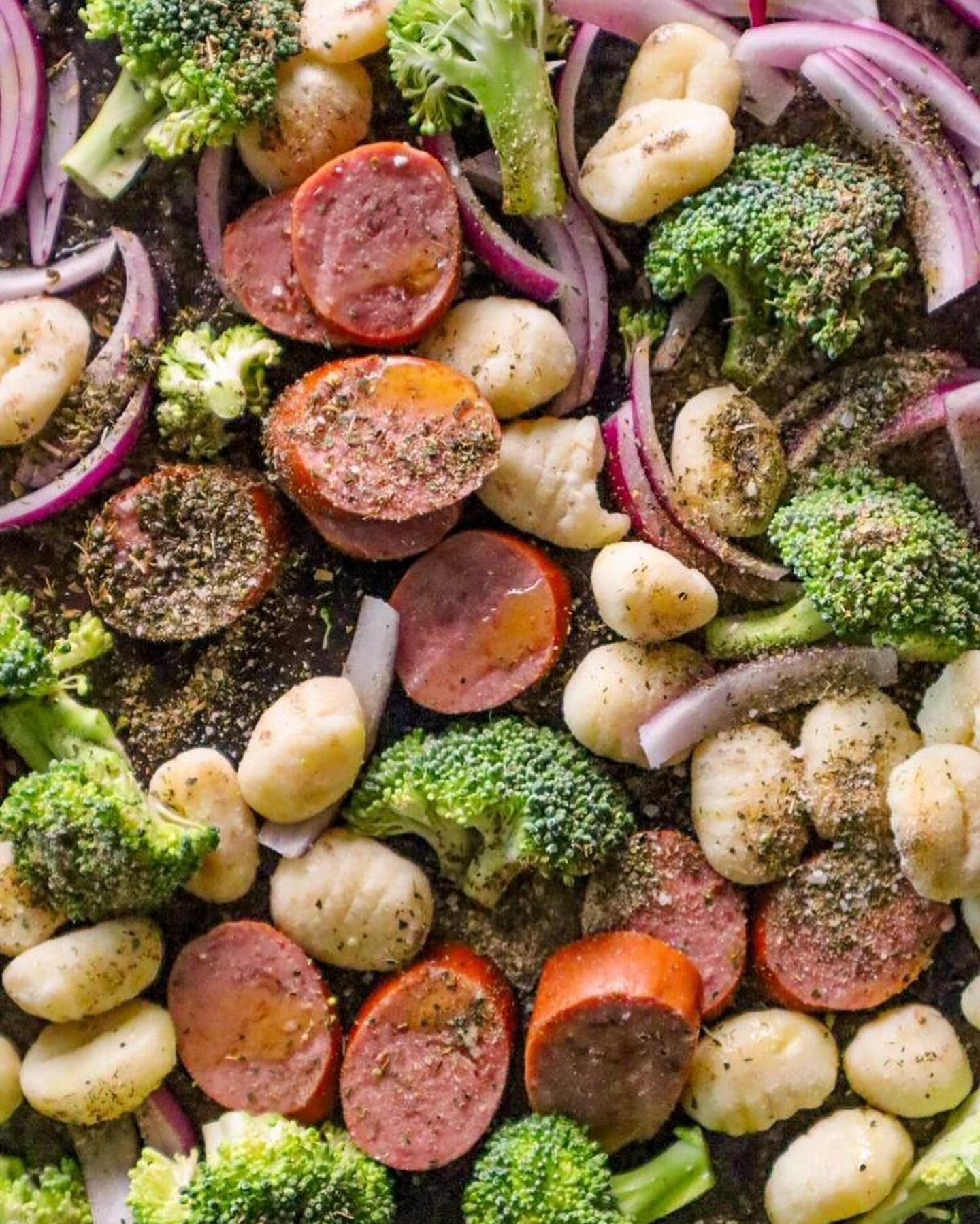 Sheet Pan Turkey Sausage, Broccoli, & Gnocchi