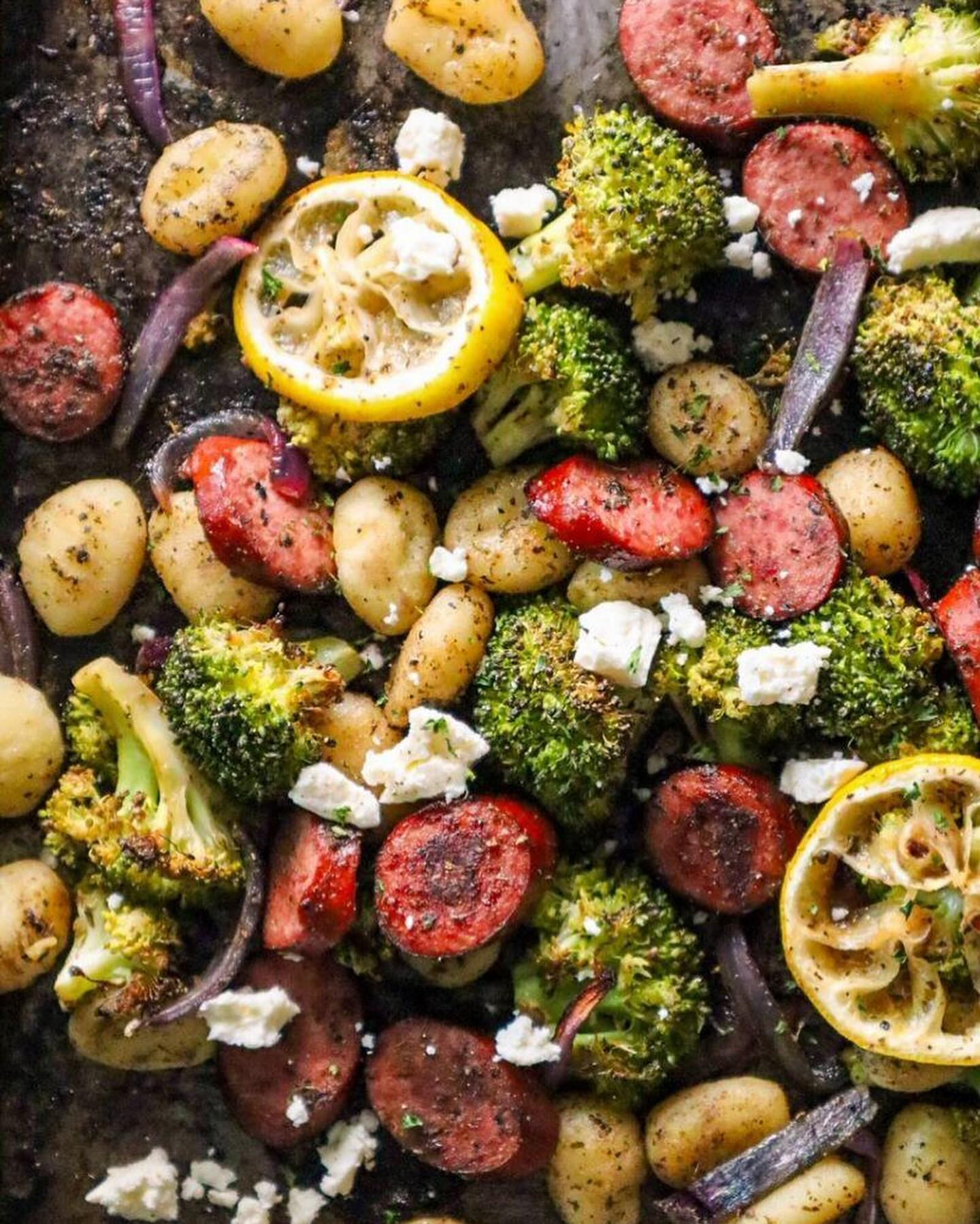 Sheet Pan Turkey Sausage, Broccoli, & Gnocchi