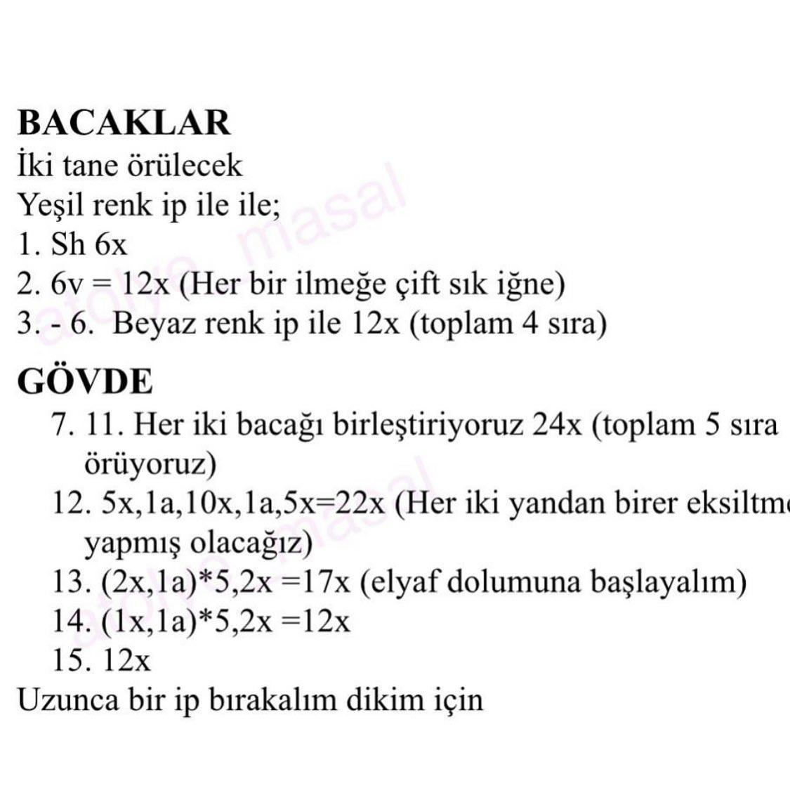 Şişkin gözlü ve kırmızı dilli yeşil kurbağanın tığ işi modeli.