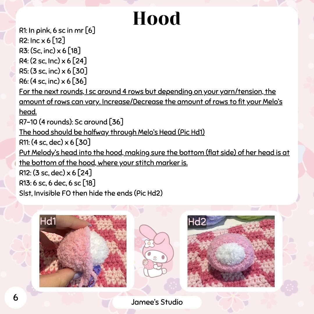 Sleepy My Melody FREE PATTERN 💗