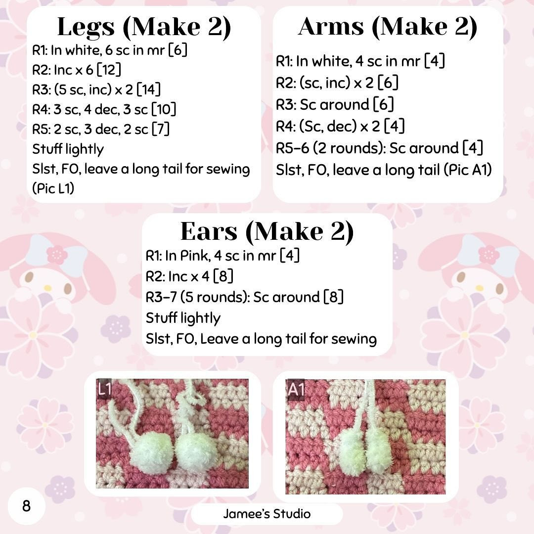 Sleepy My Melody FREE PATTERN 💗