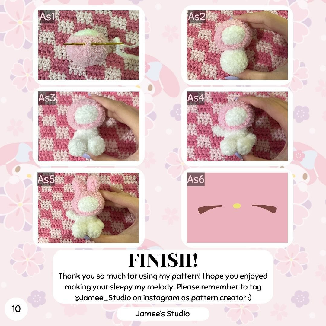 Sleepy My Melody FREE PATTERN 💗