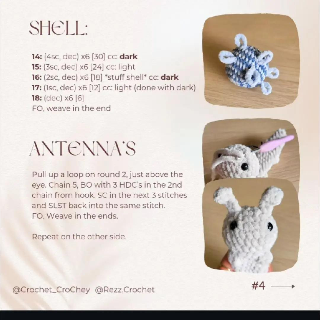 snail edit free pattern no sew